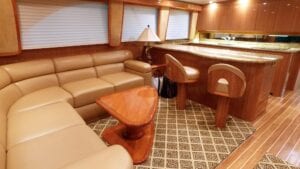 living space inside a yacht