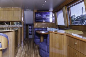living area inside a yacht